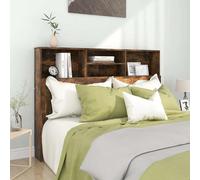 vidaXL Mueble cabecero color roble ahumado 140x19x103,5 cm