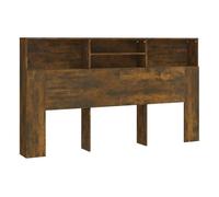 vidaXL Mueble cabecero color roble ahumado 180x19x103,5 cm