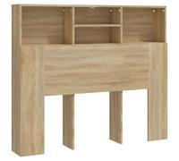 vidaXL Mueble cabecero con armario y estantería Roble Sonoma 120x19x103,5 cm
