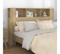 vidaXL Mueble cabecero con almacenaje, armario y estantería Roble Sonoma 160x18,5x104,5 cm