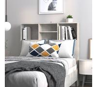 vidaXL Mueble cabecero gris hormigón 100x19x103,5 cm