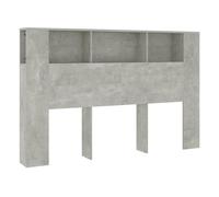 Vidaxl mueble cabecero gris hormigón 160x18,5x104,5 cm