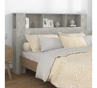 Vidaxl mueble cabecero gris hormigón 160x18,5x104,5 cm