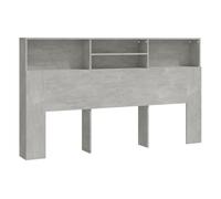 Vidaxl mueble cabecero gris hormigón 180x19x103,5 cm