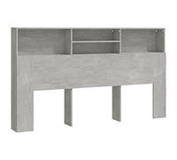vidaXL Mueble cabecero Gris hormigón 180x19x103,5 cm