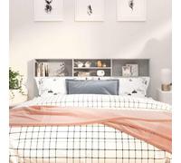 vidaXL Mueble cabecero gris hormigón 180x19x103,5 cm