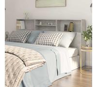 vidaXL Mueble cabecero gris hormigón 200x19x103,5 cm