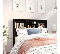 vidaXL Mueble cabecero negro 120x19x103,5 cm