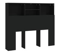 Vidaxl mueble cabecero negro 120x19x103,5 cm