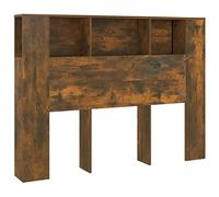 vidaXL Mueble cabecero Roble Ahumado 140x18,5x104,5 cm