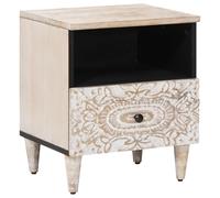 vidaXL Mueble cama con cajón 40 x 33 x 46 cm Madera de mango maciza