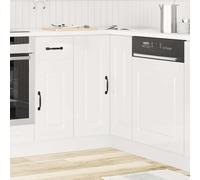 vidaXL Mueble de cocina esquinero Kalmar Madera de ingeniería Blanco brillante