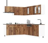vidaXL Mueble cocina Kalmar madera vieja 11 pzas madera contrachapada