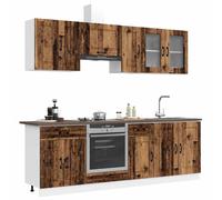 vidaXL Mueble cocina Kalmar madera vieja 8 pzas madera contrachapada