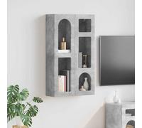 vidaXL Mueble colgante con estante ELST Gris Hormigón 59 x 20 x 100 cm