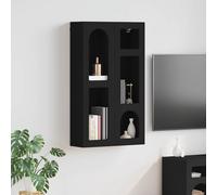 vidaXL Mueble colgante con estante ELST Negro 59 x 20 x 100 cm