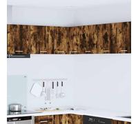 vidaXL Armario colgante de roble ahumado y blanco, 57 x 57 x 40 cm