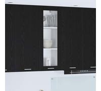 vidaXL Mueble colgante Roble Negro 40 x 31 x 100 cm