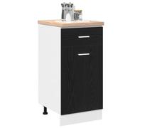 vidaXL Mueble Colgante Roble Negro 40 x 46 x 81,5 cm | Espacio en el gabinete para tus cosas de cocina, Se mantiene firme en pisos desiguales, Líneas limpias, simples y funcionales