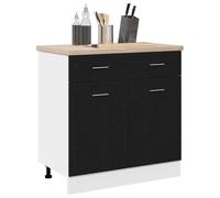 vidaXL Mueble Colgante Roble Negro 80 x 31 x 81,5 cm | El diseño elegante de este gabinete mejora el estilo de tu cocina y se adapta a varias decoraciones,