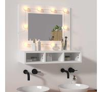 vidaXL Mueble con espejo y luces LED 60x31,5x62 cm Blanco