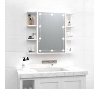 vidaXL Mueble con espejo y luces LED blanco 70x16,5x60 cm