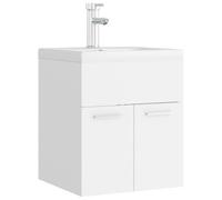 vidaXL Mueble con lavabo blanco madera contrachapada