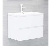 vidaXL Mueble con lavabo madera de ingeniería blanco