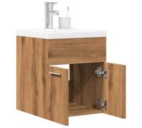vidaXL Mueble con lavabo madera de ingeniería en color Negro/gris brillante/Blanco brillante y más | almacenamiento funcional diseño moderno para baño dormitorio sala