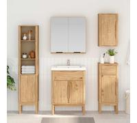 vidaXL Mueble de baño alto FLORO Marrón cera 35 x 30 x 160 cm