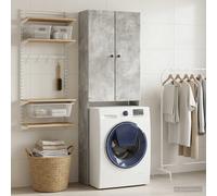 vidaXL Mueble de baño BREDA Gris Hormigón 66 x 25,5 x 190 cm