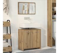 vidaXL Mueble de baño con espejo de madera ingeniería roble artesanal