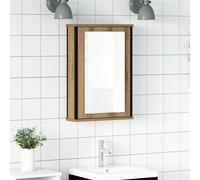 vidaXL Mueble de baño con Espejo de Roble Artesanal 42x12x60 cm