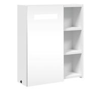 Vidaxl mueble de baño con espejo y luz led blanco 45x13x52 cm