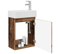 VidaXL - Mueble de baño con grifo de madera antigua,
