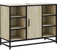 vidaXL Mueble de baño con lavabo, estilo Sonoma, 80 x 33 x 60 cm, material de madera