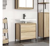 vidaXL Mueble de baño con lavabo y cajones roble Sonoma 60x34,5x60 cm