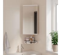 vidaXL Mueble de baño de esquina con espejo blanco 30x24x60 cm