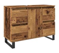 vidaXL Mueble de lavabo madera de ingeniería envejecida 80x33x60 cm