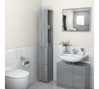vidaXL Mueble de baño madera de ingeniería gris Sonoma 25x26,5x170 cm