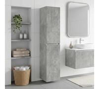 vidaXL Mueble de baño montado en la pared Gris Hormigón