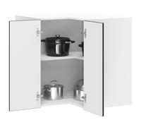 vidaXL Mueble de cocina esquina pared Porto madera de ingeniería negra