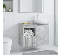 vidaXL Mueble de Cuarto de Baño Gris Hormigón 30 x 35 x 50 cm