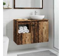 vidaXL Mueble de Cuarto de Baño Madera envejecida 30 x 41 x 50 cm