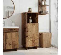 vidaXL Mueble de Cuarto de baño Madera Envejecida 36,5 x 38 x 95 cm | La superficie lisa proporciona un aspecto moderno., el armario ofrece mucho espacio para guardar artículos, cuenta con