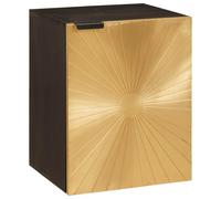 vidaXL Mueble de Cuarto de Baño Negro y dorado 38 x 33 x 48 cm