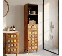 vidaXL Mueble de cuarto de baño Armario con cajón Nogal, diseño rectangular 38 x 33 x 160 cm