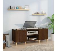 vidaXL Mueble de discos madera contrachapada roble marrón 121x38x48 cm