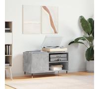 vidaXL Mueble de discos madera de ingeniería gris hormigón 85x38x48 cm
