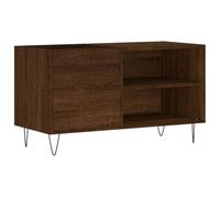 vidaXL Mueble de Discos Madera de ingeniería marrón Roble 85x38x48 cm, Mueble Tocadiscos, Armario para almacenaje de vinilos, Armario de Tocadiscos